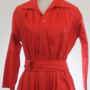 VINTAGE 70's Women's Red Dress